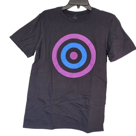 Marvel Studios Unisex Hawkeye Bullseye Graphic Print T-Shirt Black Small - Picture 1 of 7